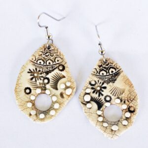 Clay Fossils – Handmade earrings, usa, bohemian, tribal, nature