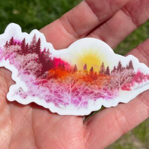 Melissa Moss Art – On Top of the World – Sticker