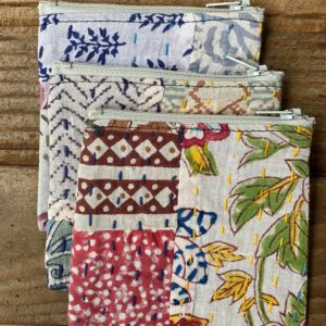 Belle’s Nest – Four Assorted Patchwork Cotton Coin Zip
