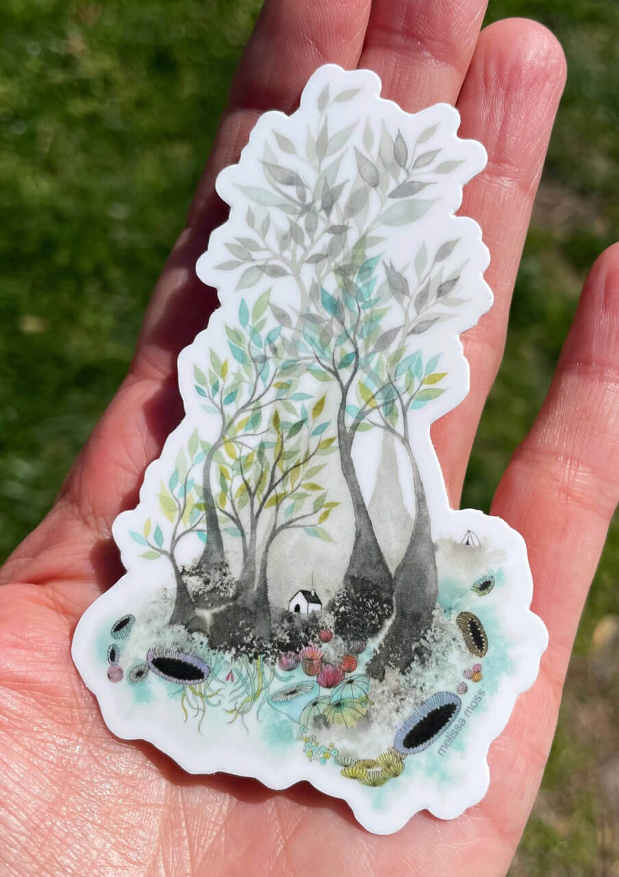Melissa Moss Art - Taking Comfort - Sticker