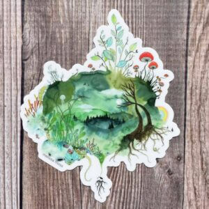Melissa Moss Art – The World Awaits – Sticker