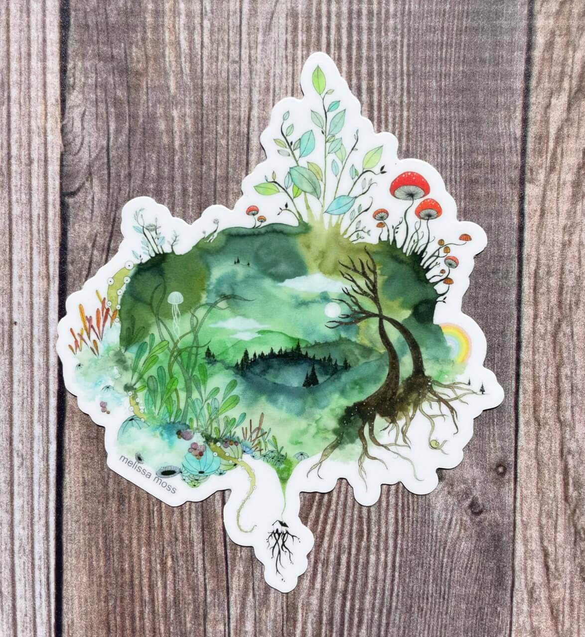 Melissa Moss Art - The World Awaits - Sticker