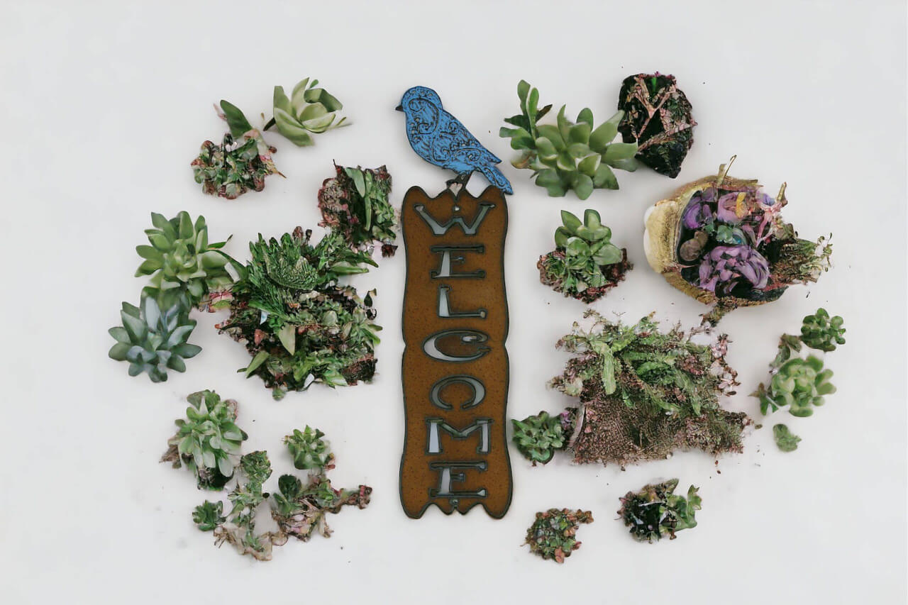 Whimsies - Bird Welcome Sign Garden Spring nature lover sustainable USA