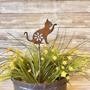 Universal Ironworks Inc – Cat Kitty GARDEN FRIEND Plant Stake