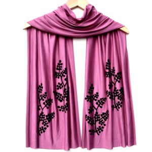 Windsparrow Studio – Botanical Scarf Collection (black ink)