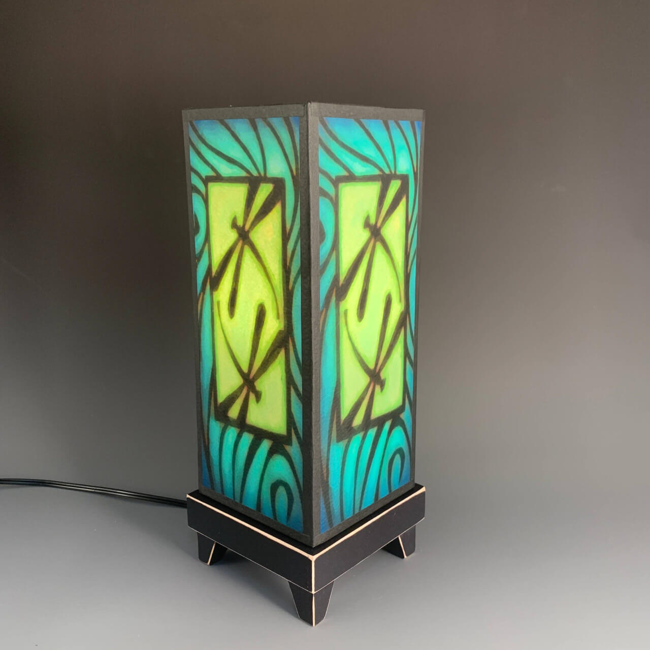 Macone Clay / Spooner Creek - ML94 - Blue Dragonfly Lamp