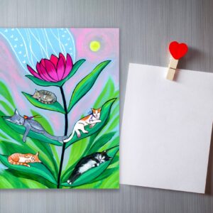 Lori Portka – Happiness Through Art – Importance of Cat Naps Magnet