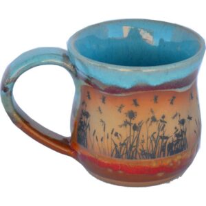 Always Azul Pottery – Dragonflyscape 14 Oz. Mug