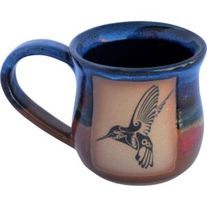Always Azul Pottery – Tribal Hummingbird 14 Oz. Mug