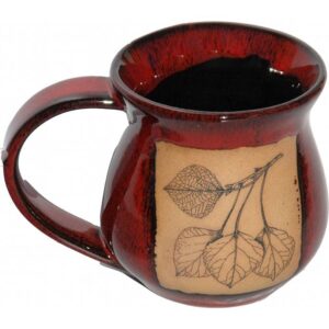 Always Azul Pottery – Aspen Leaf Small 10 Oz. Mug