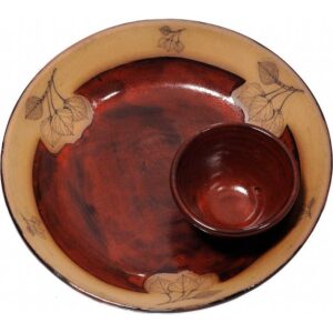 Always Azul Pottery – Aspen Leaf Chip and Dip