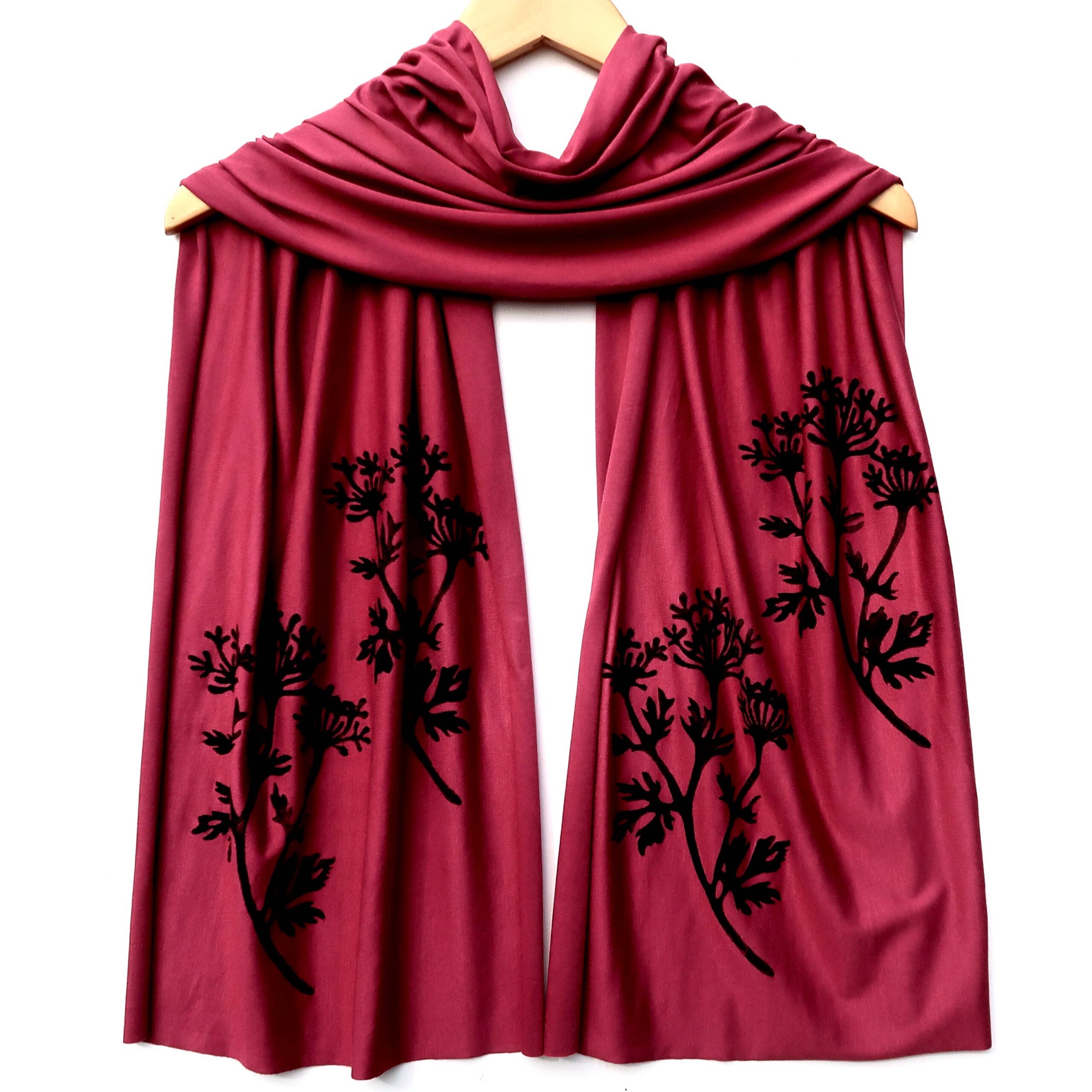 Windsparrow Studio - Botanical Scarf Collection (black ink)