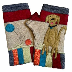 Woolflower – Fetch Wool Fingerless Gloves for Women