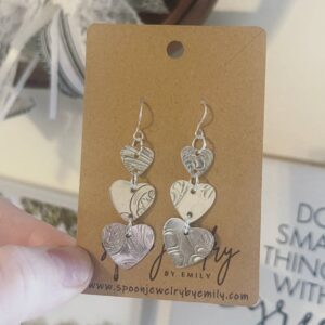 Spoon Jewelry By Emily – Trilogy of Love Earrings: Small Things, Great Love