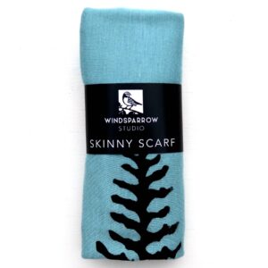 Windsparrow Studio – Botanical Skinny Scarf Collection (black ink)