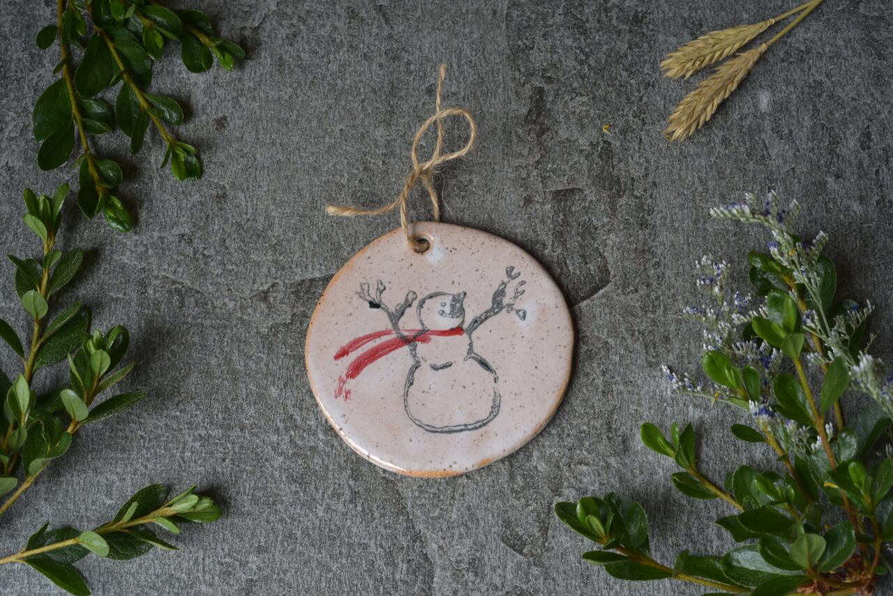 Mud & Maker Snowman Pottery