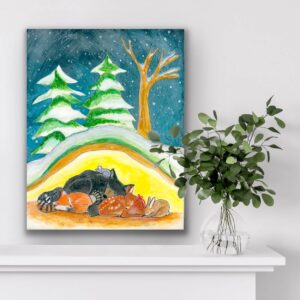 Never Cold With You Wood Print