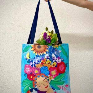 Lori Portka – Happiness Through Art – Cat Lady Tote Bag