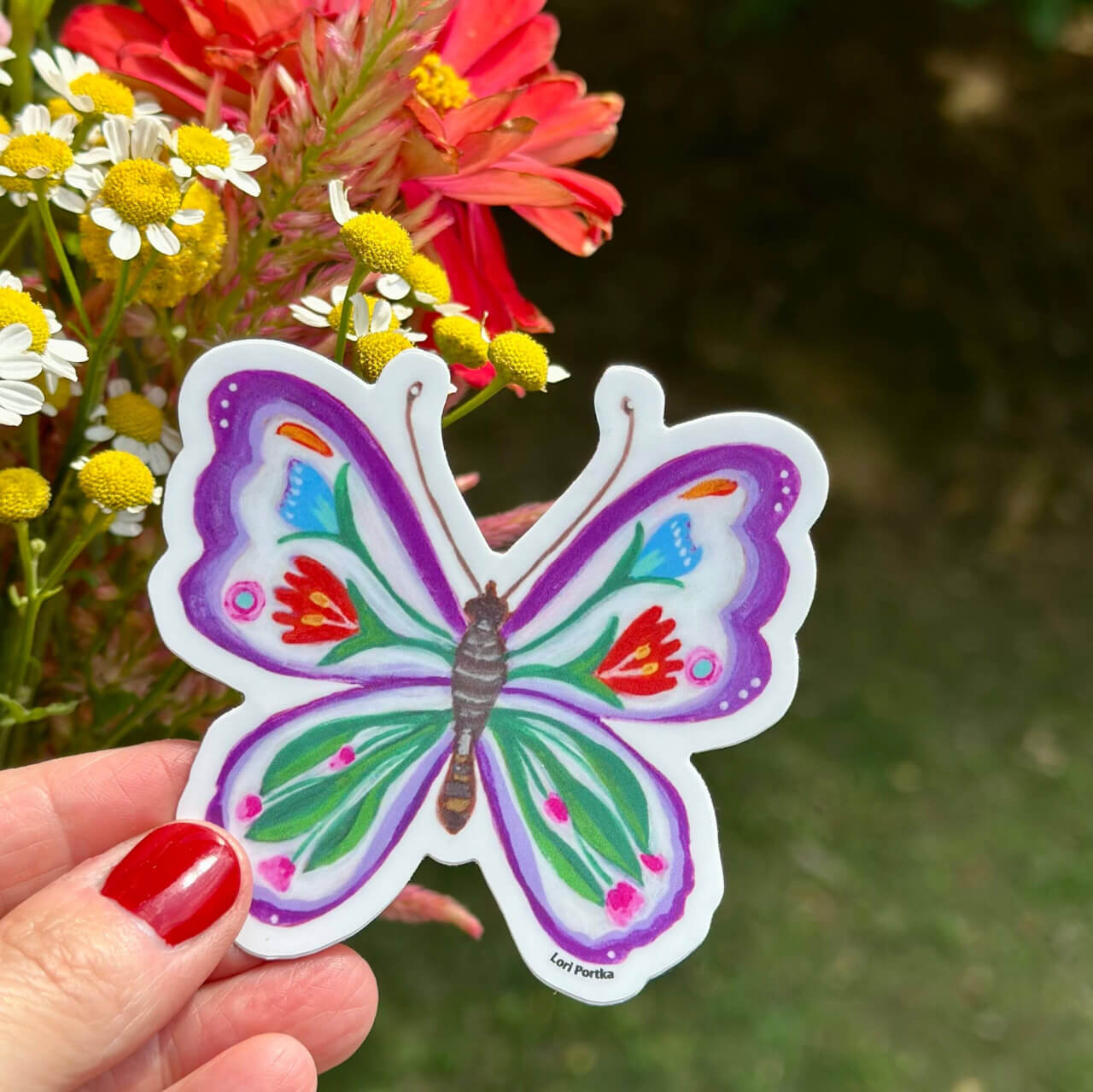 Lori Portka - Purple Butterfly Sticker