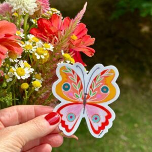 Lori Portka – Peach Butterfly Sticker