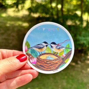 Lori Portka Chickadees Sticker