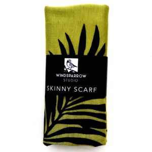 Windsparrow Studio – Botanical Skinny Scarf Collection (black ink)