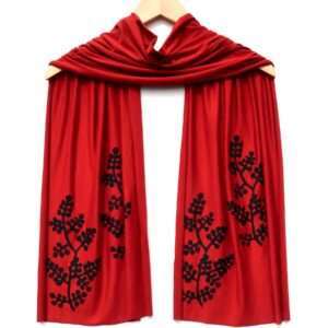 Windsparrow Studio – Summer Botanical Scarf Collection (black ink)