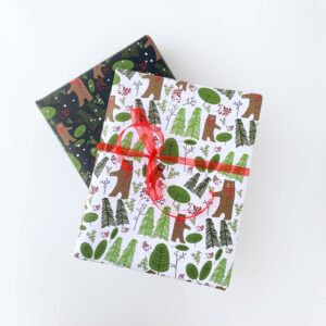 Corvidae Snow Bear Gift Wrap