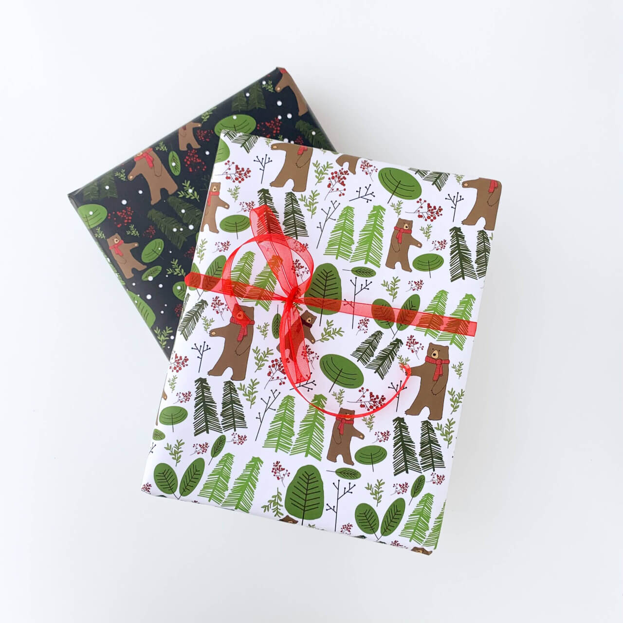 Corvidae Snow Bear Gift Wrap