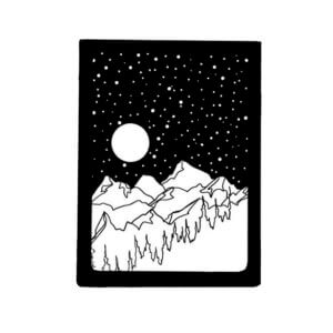 Corvidae Moon Mountain Note Card – Boxed Set