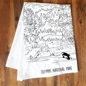 Corvidae Olympic National Park Tea Towel