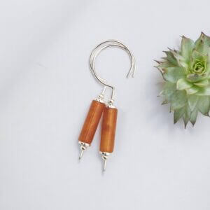Bijou by SAM Sterling Silver and Orange Aventurine Hook Threaders