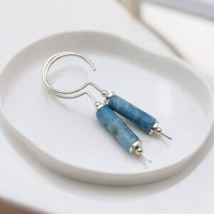 Bijou by SAM Sterling Silver & Larimar Quartz Threader Earrings