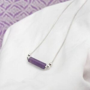Bijou by SAM Minimalist Necklace with Amethyst