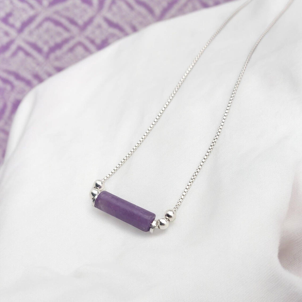 Bijou by SAM Minimalist Necklace with Amethyst