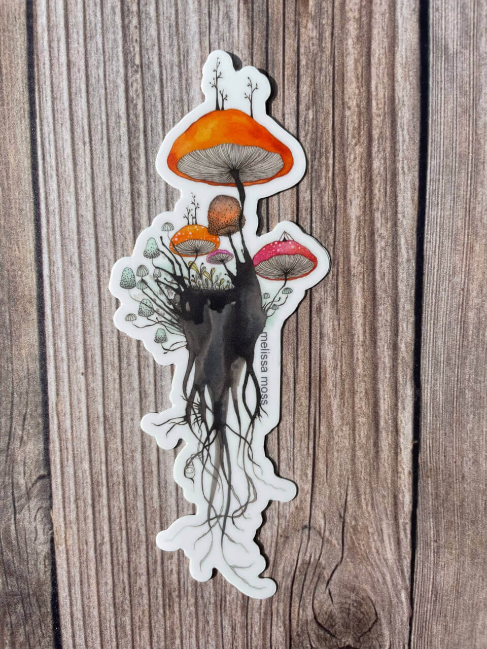 Melissa Moss Art - At home in the wild - Sticker