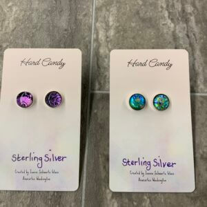 Hard Candy Stud Earrings Sterling
