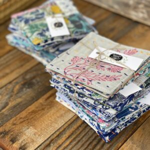 Belle’s Nest – Four Assorted Square Cotton Coasters