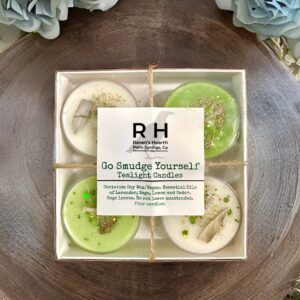 Raven’s Hearth – Smudge Tealight Candles Cleansing Best Selling Formula