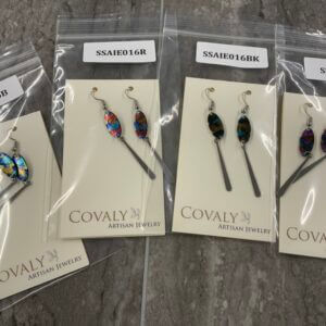 Covaly Thin Drop Earrings