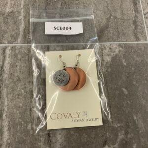 Covaly Stainless & Copper Flower Earrings