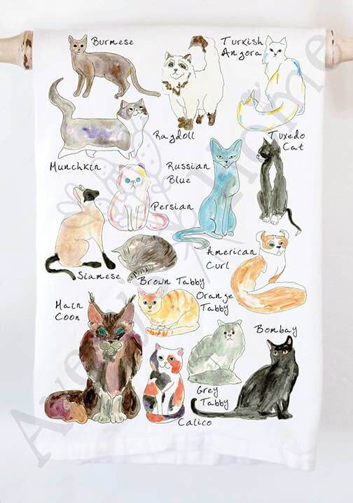Avery's Home - Cat Breed Kitchen Towel