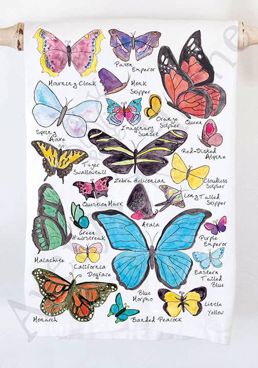 Avery's Home - Usa Garden Butterfly Species Kitchen Towel