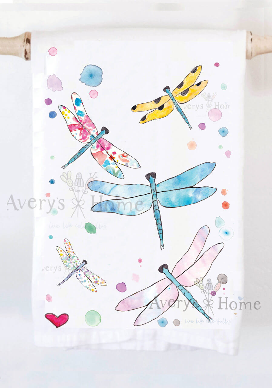 Avery's Home - Dragonfly - Garden Kitchen Towel