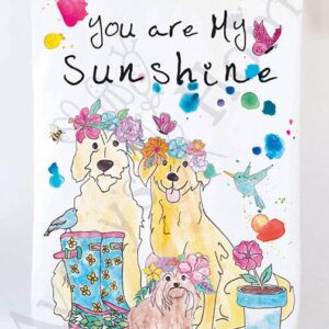 Avery’s Home – You Are My Sunshine Dogs Kitchen Towel