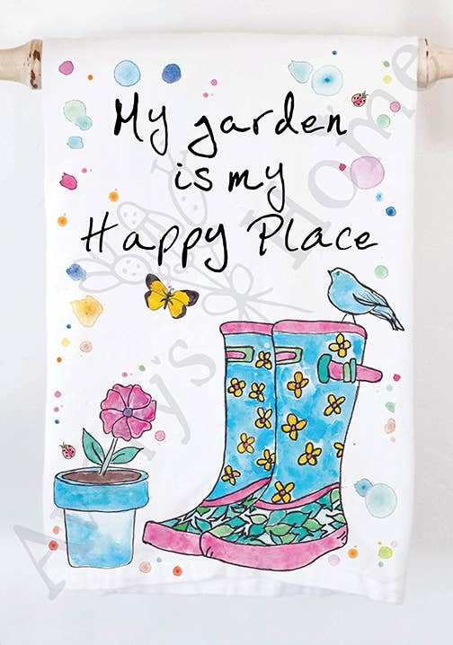 Avery's Home - Gardening Is My Happy Place Kitchen Towel