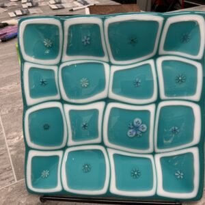 JSG Teal Blue Love Plate
