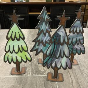 Small Christmas Tree with Fused Glass