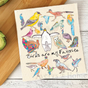 Avery’s Home – Birds are my Favorite Swedish Dishcloth