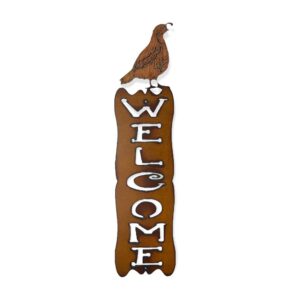 Whimsies – Quail Outdoor Welcome Sign Southwestern Desert Garden Spring